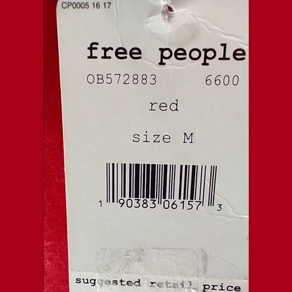 FREE PEOPLE CORAL/RED JERSEY PEPLUM TANK TOP SIZE M - Picture 6 of 13